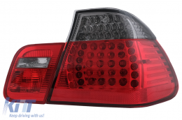 Fanali Posteriori a LED per BMW Serie 3 E46 Limousine 4 Porte 09.01-03.05 Rosso Fumo-image-6101318