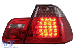 Fanali posteriori a LED per BMW Serie 3 E46 Limousine 4D 09.2001-03.2005 Rosso chiaro-image-6078579