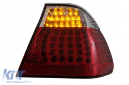 Fanali posteriori a LED per BMW Serie 3 E46 Limousine 4D 09.2001-03.2005 Rosso chiaro-image-6078582