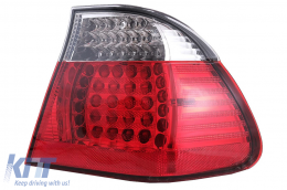 Fanali posteriori a LED per BMW Serie 3 E46 Limousine 4D 09.2001-03.2005 Rosso chiaro-image-6078585