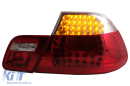 Fanali posteriori a LED per BMW Serie 3 E46 Coupé senza restyling 1999-2003 Rosso trasparente-image-6083985