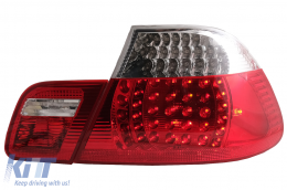 Fanali posteriori a LED per BMW Serie 3 E46 Coupé senza restyling 1999-2003 Rosso trasparente-image-6083987