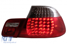 Fanali posteriori a LED per BMW Serie 3 E46 Coupé senza restyling 1999-2003 Rosso trasparente-image-6083990