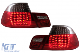 Fanali posteriori a LED per BMW Serie 3 E46 Coupé senza restyling 1999-2003 Rosso trasparente-image-6083991