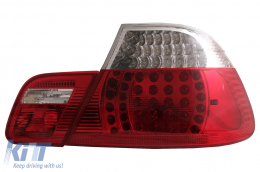 Fanali posteriori a LED per BMW Serie 3 E46 Coupé senza restyling 1999-2003 Rosso trasparente-image-6083993