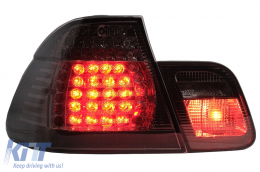 Fanali posteriori a LED per BMW Serie 3 E46 Limousine 4D 09.2001-03.2005 Fumo-image-6089637