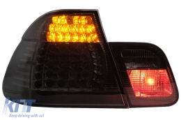 Fanali posteriori a LED per BMW Serie 3 E46 Limousine 4D 09.2001-03.2005 Fumo-image-6089644