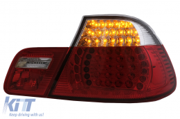 Fanali posteriori a LED per BMW Serie 3 E46 Coupé senza restyling 1999-2003 Rosso trasparente-image-6099717