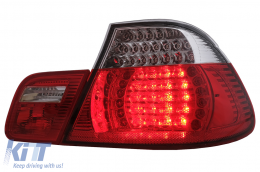 Fanali posteriori a LED per BMW Serie 3 E46 Coupé senza restyling 1999-2003 Rosso trasparente-image-6099719