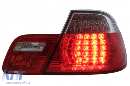 Fanali posteriori a LED per BMW Serie 3 E46 Coupé senza restyling 1999-2003 Rosso trasparente-image-6099720