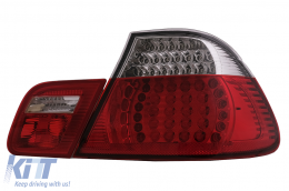 Fanali posteriori a LED per BMW Serie 3 E46 Coupé senza restyling 1999-2003 Rosso trasparente-image-6099724