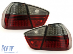 Fanali posteriori a LED per BMW Serie 3 E90 03.2005-08.2008 Berlina Fumo Rosso-image-61045