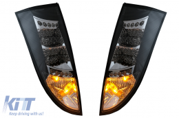 Fanali posteriori a LED per Ford Focus MK1 Hatchback DAW DBW 1998-2004 Neri-image-6102747