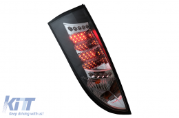 Fanali posteriori a LED per Ford Focus MK1 Hatchback DAW DBW 1998-2004 Neri-image-6102749