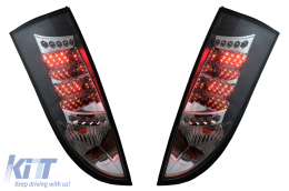 Fanali posteriori a LED per Ford Focus MK1 Hatchback DAW DBW 1998-2004 Neri-image-6102750