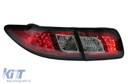 Fanali posteriori a LED per Mazda 6 Berlina GG1 08.2002-08.2007 Nero-image-6097253