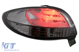 Fanali posteriori a LED per Peugeot 206 HatchBack 3 / 5 porte 1998-2004 Fumo nero-image-6102785