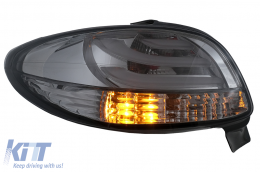 Fanali posteriori a LED per Peugeot 206 HatchBack 3 / 5 porte 1998-2004 Fumo nero-image-6102791