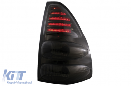 Fanali posteriori a LED per Toyota Land Cruiser FJ120 2003-2008 Red Smoke-image-6043302