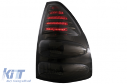 Fanali posteriori a LED per Toyota Land Cruiser FJ120 2003-2008 Red Smoke-image-6043303