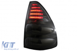 Fanali posteriori a LED per Toyota Land Cruiser FJ120 2003-2008 Red Smoke-image-6043311