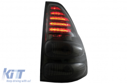 Fanali posteriori a LED per Toyota Land Cruiser FJ120 2003-2008 Red Smoke-image-6043312