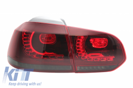 Fanali Posteriori Full LED per VW Golf 6 08-13 R20 Look Ciliegia Rossa Dinamico-image-6037391