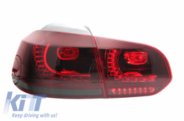 Fanali Posteriori Full LED per VW Golf 6 08-13 R20 Look Ciliegia Rossa Dinamico-image-6037396