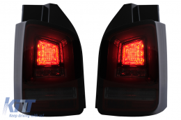 Fanali posteriori Full LED per VW Transporter V T5 Facelift 2010-2015 Dynamic Signal Fumo Rosso-image-6100029