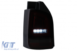 Fanali posteriori Full LED per VW Transporter V T5 Facelift 2010-2015 Dynamic Signal Fumo Rosso-image-6100035