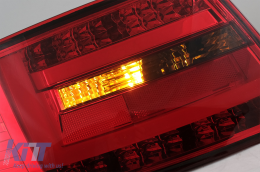 Fanali posteriori LED BAR per Audi A6 C6 4F Berlina 04.2004-2008 7 PIN Fumo rosso-image-6078356