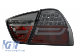 Fanali Posteriori LED BAR per BMW Serie 3 E90 Limousine 05-08 Luci Posteriori Fumè-image-6019199