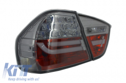 Fanali Posteriori LED BAR per BMW Serie 3 E90 Limousine 05-08 Luci Posteriori Fumè-image-6019201