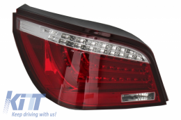 Fanali posteriori LED Lightbar per BMW Serie 5 E60 04.2003-03.2007 Rosso Bianco-image-6047780