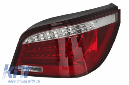 Fanali posteriori LED Lightbar per BMW Serie 5 E60 04.2003-03.2007 Rosso Bianco-image-6047781