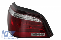 Fanali posteriori LED Lightbar per BMW Serie 5 E60 04.2003-03.2007 Rosso Bianco-image-6047782