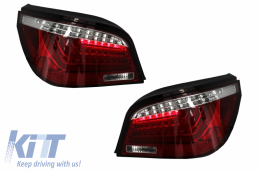 Fanali posteriori LED Lightbar per BMW Serie 5 E60 04.2003-03.2007 Rosso Bianco-image-6047787