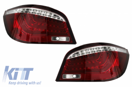 Fanali posteriori LED Lightbar per BMW Serie 5 E60 04.2003-03.2007 Rosso Bianco-image-6047788