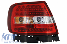 Fanali posteriori LED per AUDI A4 1994-2000 Luci Lampadine rosso bianco--image-6030880