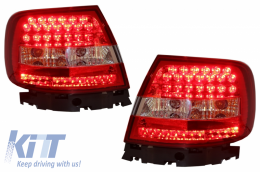 Fanali posteriori LED per AUDI A4 1994-2000 Luci Lampadine rosso bianco--image-6030883