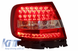 Fanali posteriori LED per AUDI A4 1994-2000 Luci Lampadine rosso bianco--image-6030885