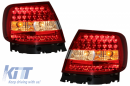 Fanali posteriori LED per AUDI A4 1994-2000 Luci Lampadine rosso bianco--image-6030886