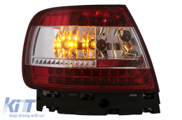 Fanali posteriori LED per Audi A4 B5 8D 1994-2000 Limousine Rosso Trasparente-image-6105417