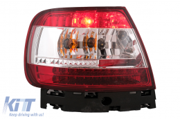 Fanali posteriori LED per Audi A4 B5 8D 1994-2000 Limousine Rosso Trasparente-image-6105419