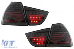 Fanali posteriori LED per BMW Serie 3 E90 LCI 09-11 Fumo Dynamic Lights-image-6110070