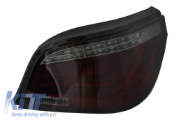 Fanali posteriori LED per BMW Serie 5 E60 2003-2007 Luci Fendinebbia Fumo Rosso-image-6048238