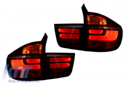 Fanali posteriori LED per BMW X5 E70 2007-2010 Light Bar LCI Facelift Design-image-6023876