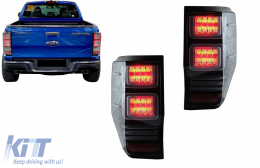 Fanali posteriori LED per Ford Ranger 12-18 Luci Dinamico Sequenziale Fumo-image-6077976