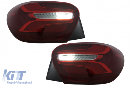 Fanali Posteriori LED per Mercedes Classe A W176 13-08.15 Rosso Facelift Design Dinamico-image-6110423