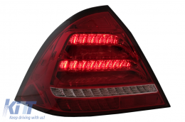 Fanali Posteriori LED per Mercedes Classe C W203 Berlina 2000-2004 Rosso Chiaro Segnale Dinamico-image-6102799